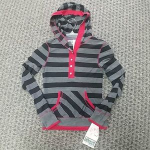 Fresh Brewed Hooded Striped Top